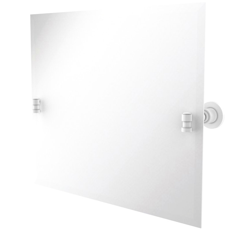 Miroir d’appoint d’inclinaison de paysage Marchmont, Blanc mat, 21" H x 26" W