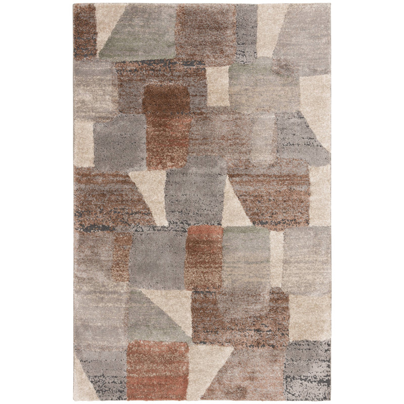 Tapis brun clair Davintinz Hallynnz, Rectangle 5 pi x 7 pi 6 po