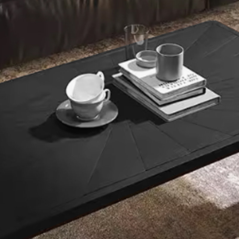 Table basse au design rétro et minimaliste, H 15,74 po x L 51,18 po x l 27,55 po, Noir