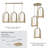 3-Light Round Canopy - Modern Brass Finish-121780823