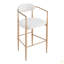 Ensemble de 2 tabourets de bar rembourrés avec dossier pour îlot de cuisine, pieds en fer et bois, capacité de poids de 260 lb-150522989-150522990