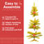 Arbre de Noël artificiel doré 4 pi avec 50 lumières et base pour petit bureau