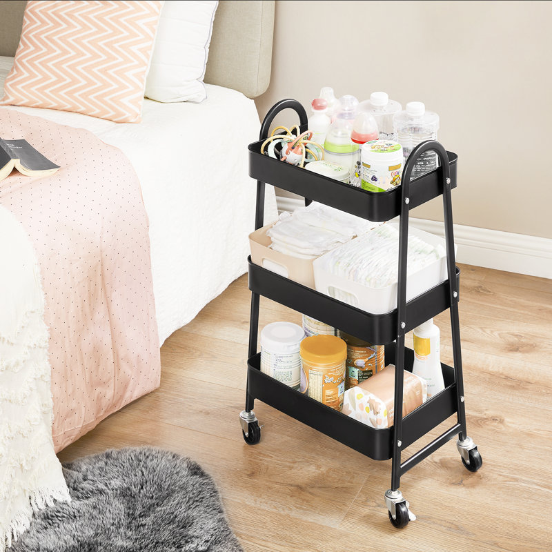 Roshena Metal Bar Cart, Black