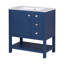 Meuble-lavabo transitionnel avec lavabo, 2 tiroirs et 1 porte-106757376