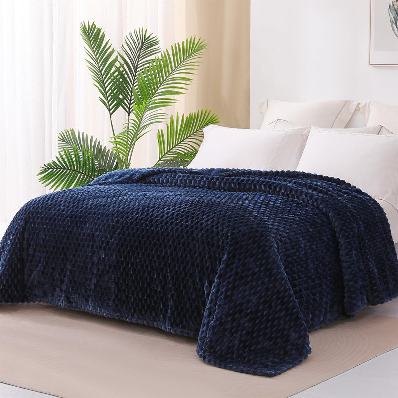 Radom Throw Blanket, Navy Blue