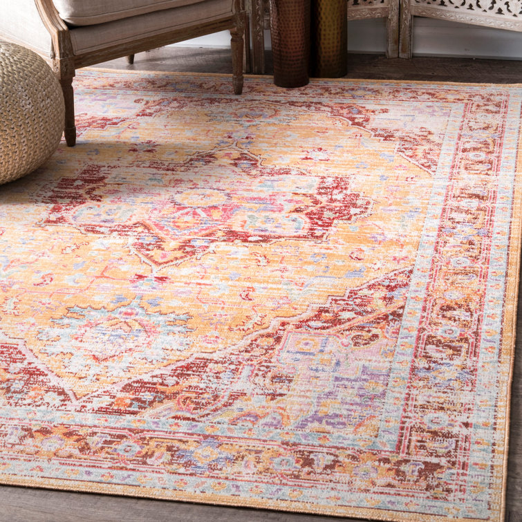 Tapis oriental orange