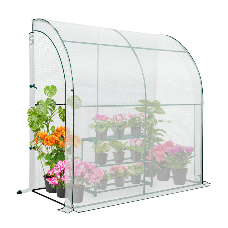 Serre adossée l 39,4 po x P 78,7 po, Blanc