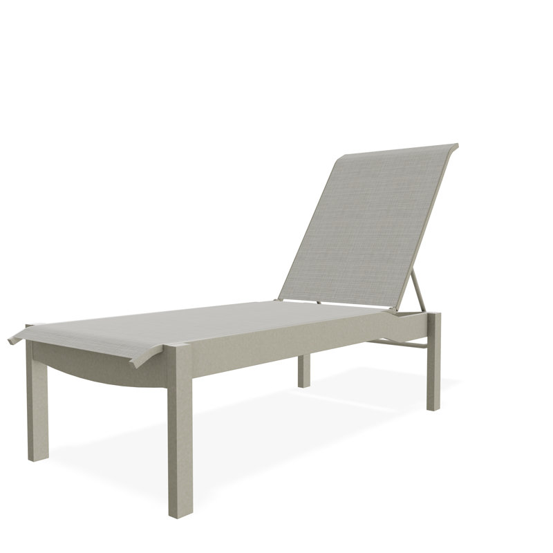 Chaise longue sans accoudoirs empilable en polymère avec accoudoirs Leeward, Tempête, Diacre