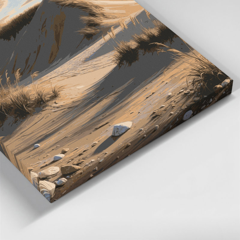 «Coastal Sandy Neutrals», art mural sur toile noire, H 11 po x l 14 po