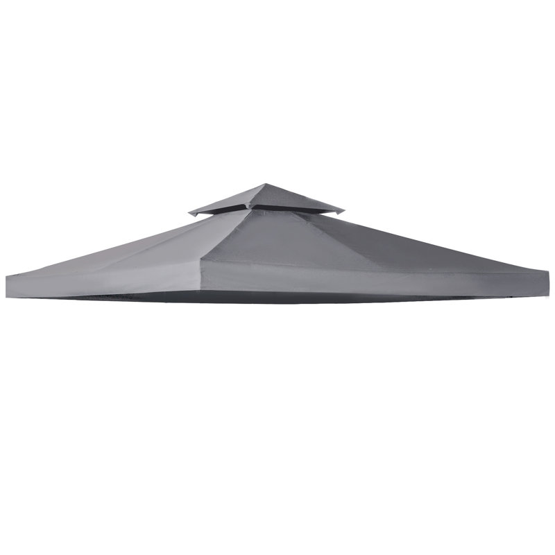 Auvent de remplacement pour abri de jardin gris foncé, 9,8 pi x 9,8 pi, gris, preuve