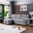 82-inch L-Shaped Sleeper Sofa Reversible Couch Pull Out Couch with Storage Chaise-1088742853