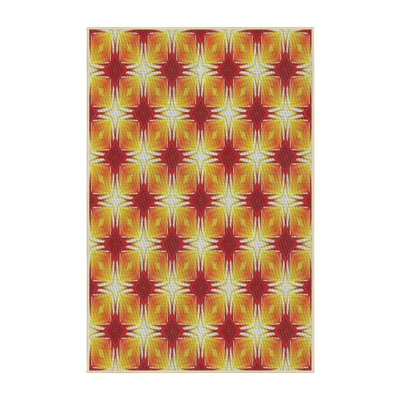 Tapis bleu marine/vert/rose Lykke, Rectangle 2 pi x 4 pi