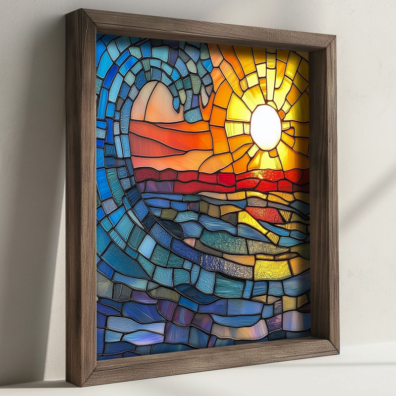 Peinture décorative en panneau de fibres à densité moyenne, H 13,39 po x l 13,39 po