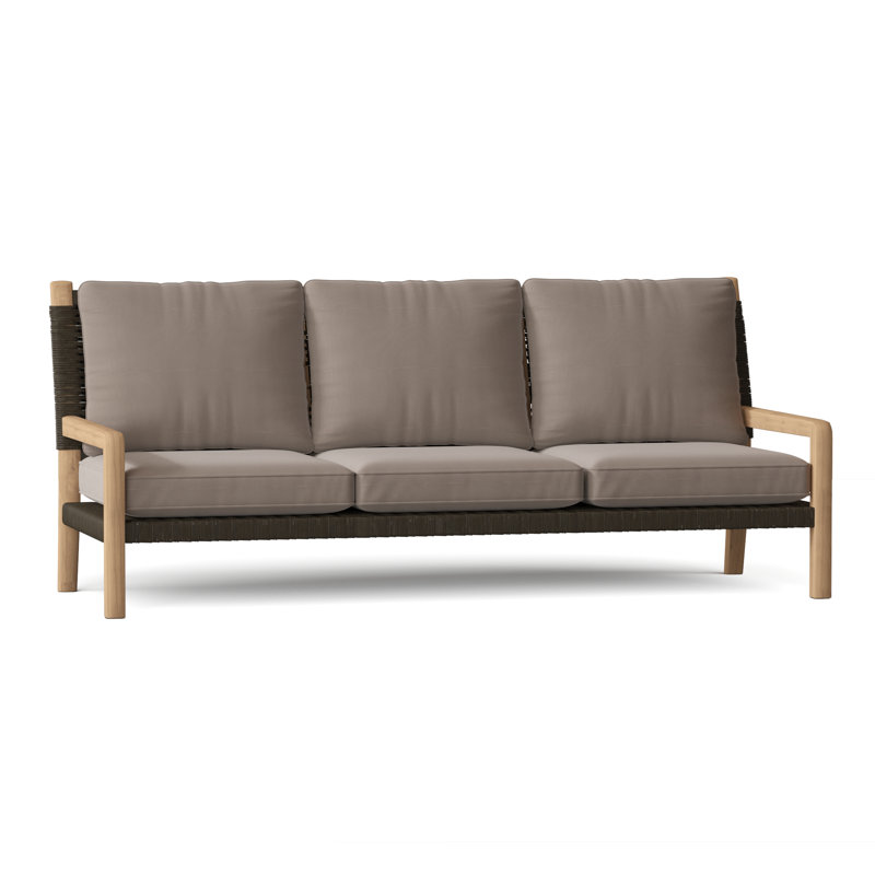 Hudson Outdoor 3 - Seat Patio Sofa, Charcoal Lace, Perigold Play Navy