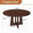 47.24" Round Dining Table,Farmhouse MDF Table