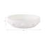 Bol rond rond texturé avec détails en relief - Bol décoratif moderne en terre cuite pour centre de table ou console - 14 po, blanc