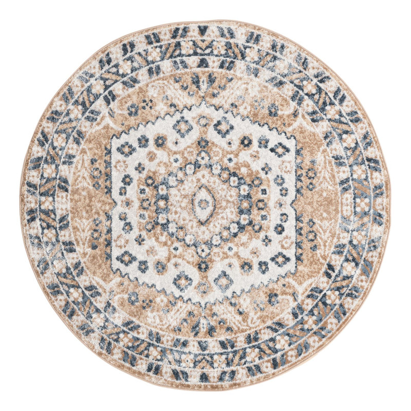 Braaten Oriental Indoor Rug, Round 5'