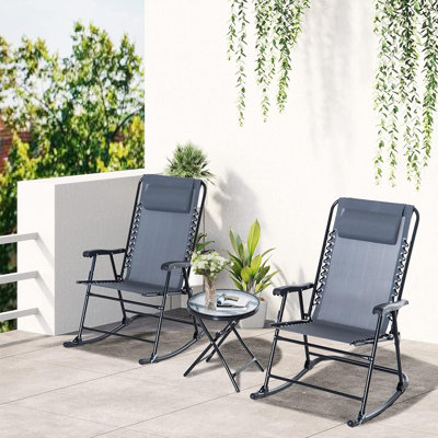 Chaise berçante en métal Gaston