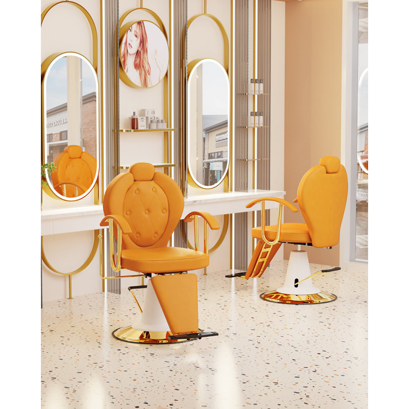 Fauteuil inclinable en similicuir, Orange