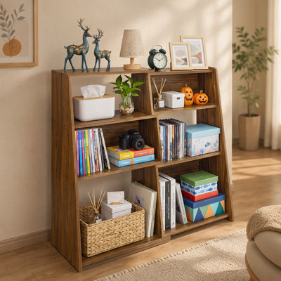 Extendable Bookshelf, 3-in-1 Convertible Bookcase for Small Space, 3-Tier  Ladder Book Shelf  for Living Room, Study, Bedroom