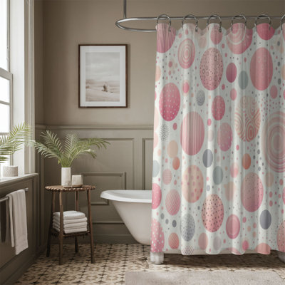 Rideau de douche standard 1 pièce Gentle Pink Speckles