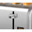 This Four-Piece Stainless Steel Toaster Boasts A Premium Silver Metallic Exterior, A Wide Slot, Seven Precise Toasting Levels, Three Main Functions, A Color LCD Screen, And A Removable Tray For Easy Cleaning.