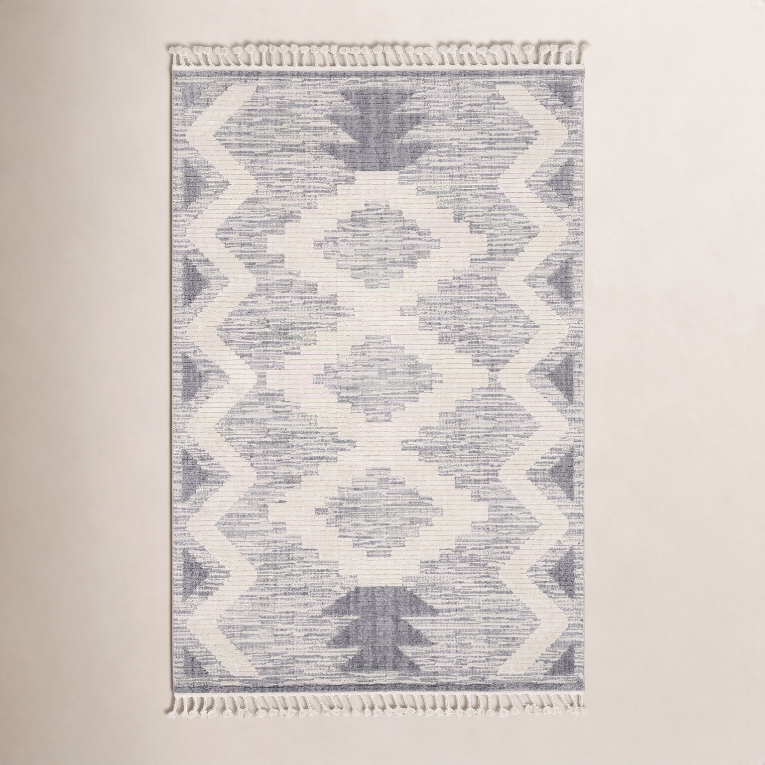 Highpoint Gray Ivory Geometric Rug, Rectangle 2' x 2'11"