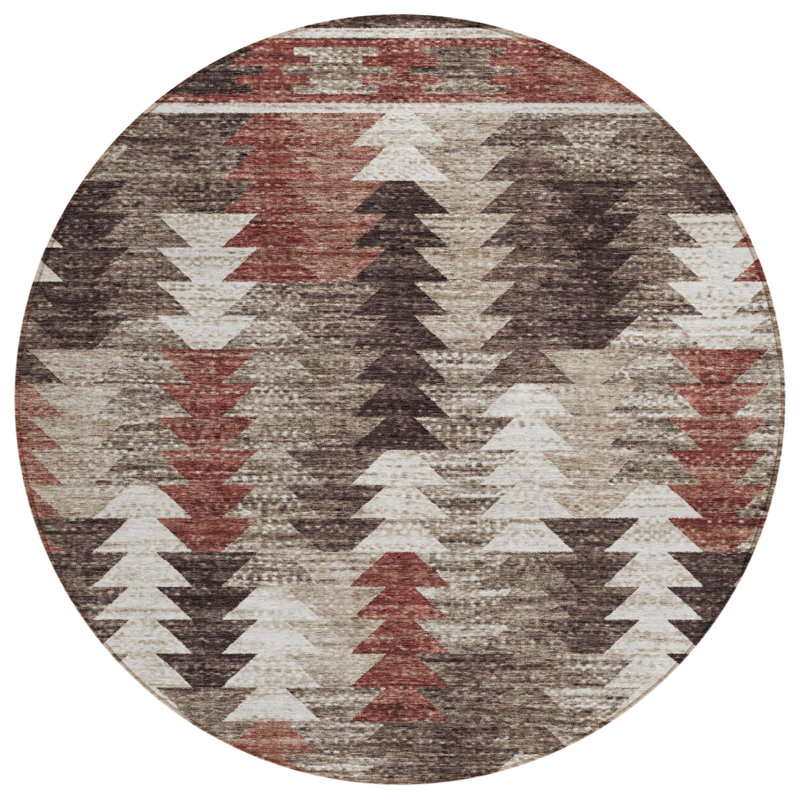 Tapis rond ivoire rond 8 pi Southwestern