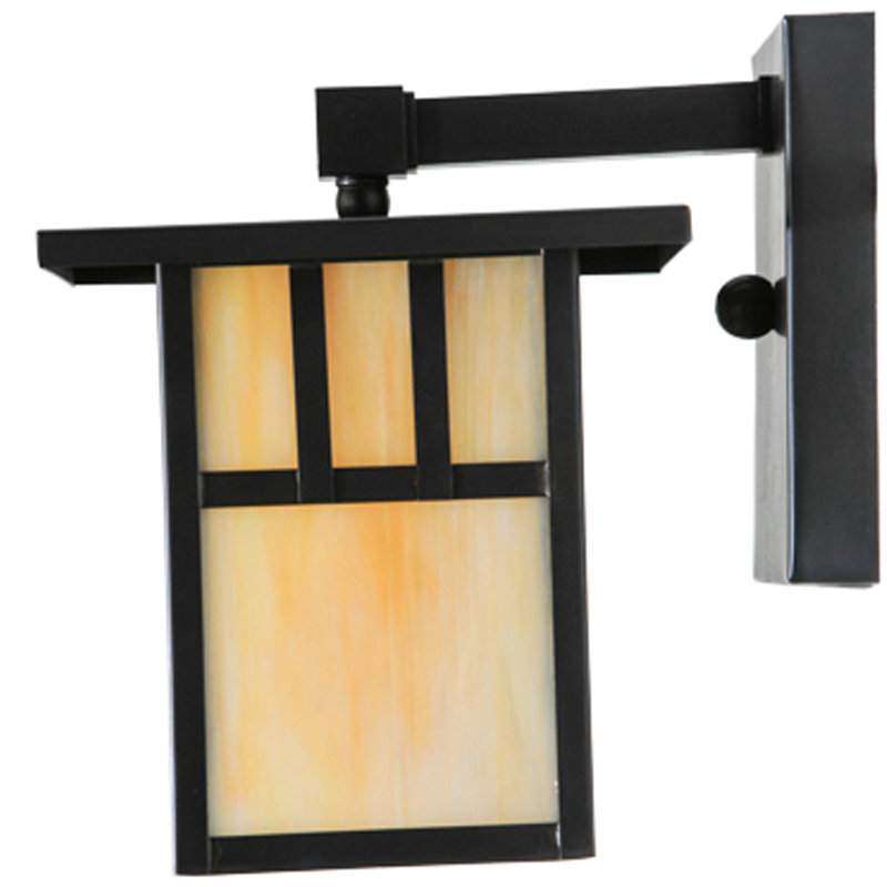 1 - Light Outdoor Wall Lantern, 9" H x 7" W x 9" D