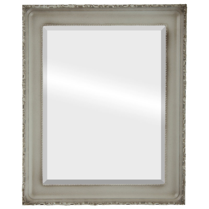 Miroir décoratif biseauté Reposa, H 30,63 po x l 24,63 po, Taupe