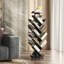 127cm H x 40cm W Metal Step Bookcase,16-Tier Tree Rotating Bookshelf, 360 Degree Spinning Standing Bookcase, Corner Bookcase with casters-553025162