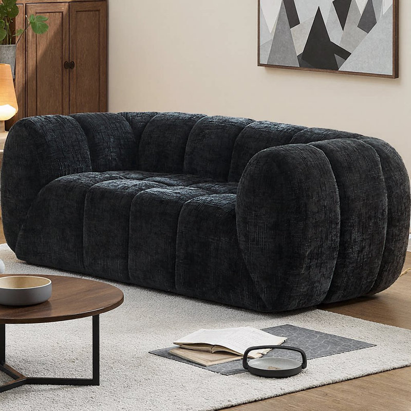 Canapé en nuage matelassé Chenille Pure Foam, Gris