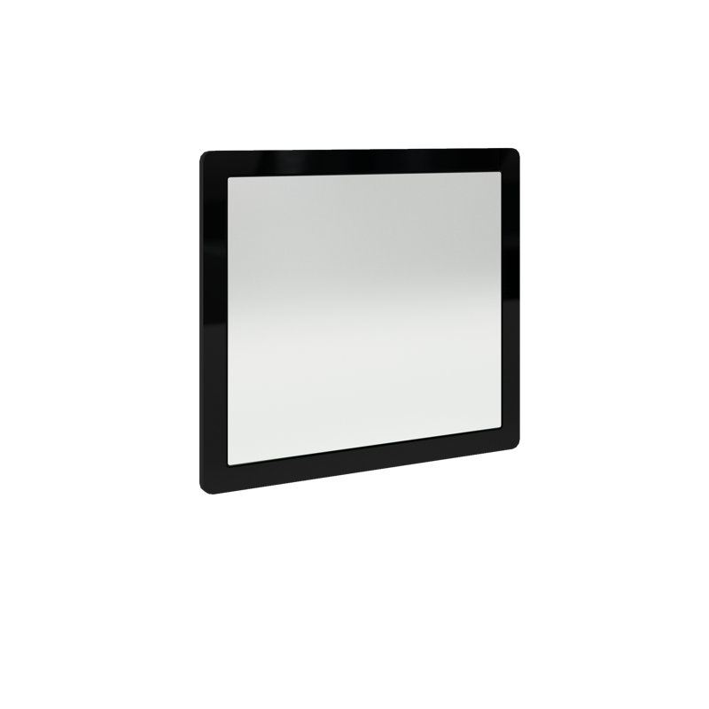 Mcduff Glass Flat Wall Mirror, Black HG