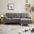 Hilmir 82.7'' Upholstered Convertible Sectional sofa,Modern L Shaped Sectional Sofa for Small Space-131840721