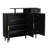 Elegant Shoe Cabinet With Arched Doors And Drawer, Cream-Style Storage Sideboard With Adjustable Shelves, Black