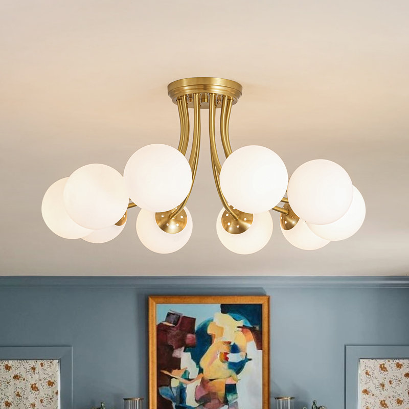 Plafonnier semi-encastré 10 lumières Spoutnik, 10 lumières