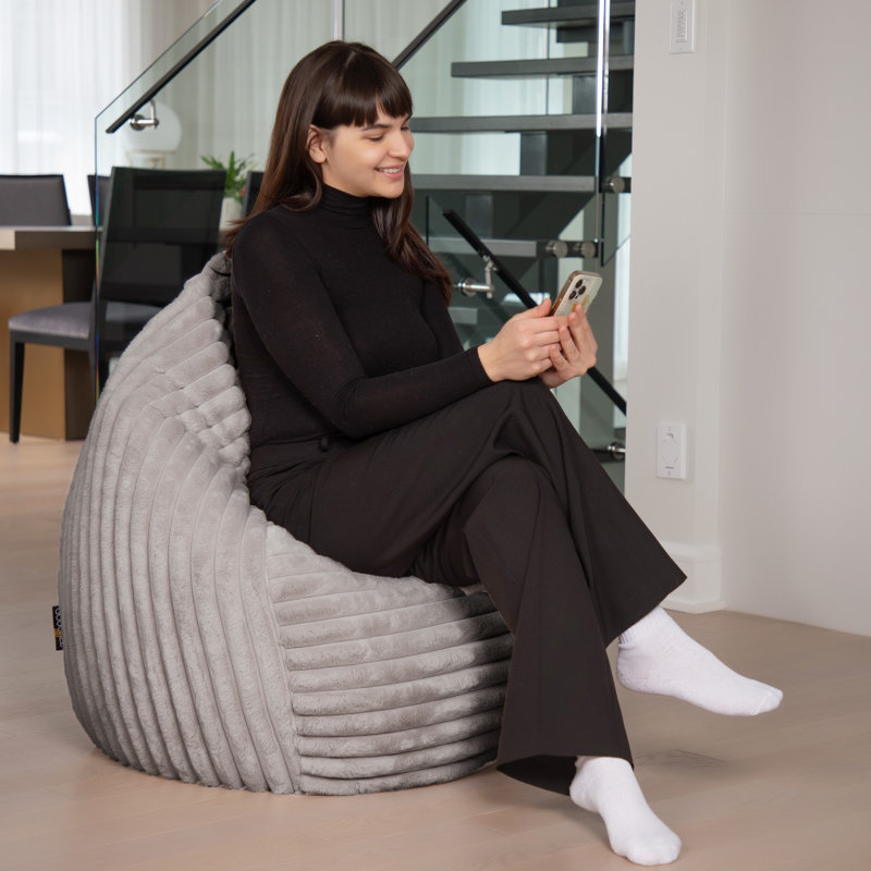 Fauteuil à billes Raya, Polyester argent