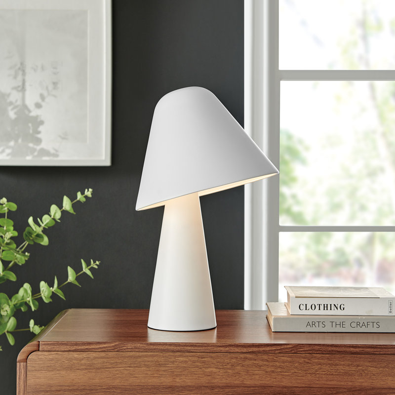 Lampe de table Muga, Blanc, Blanc