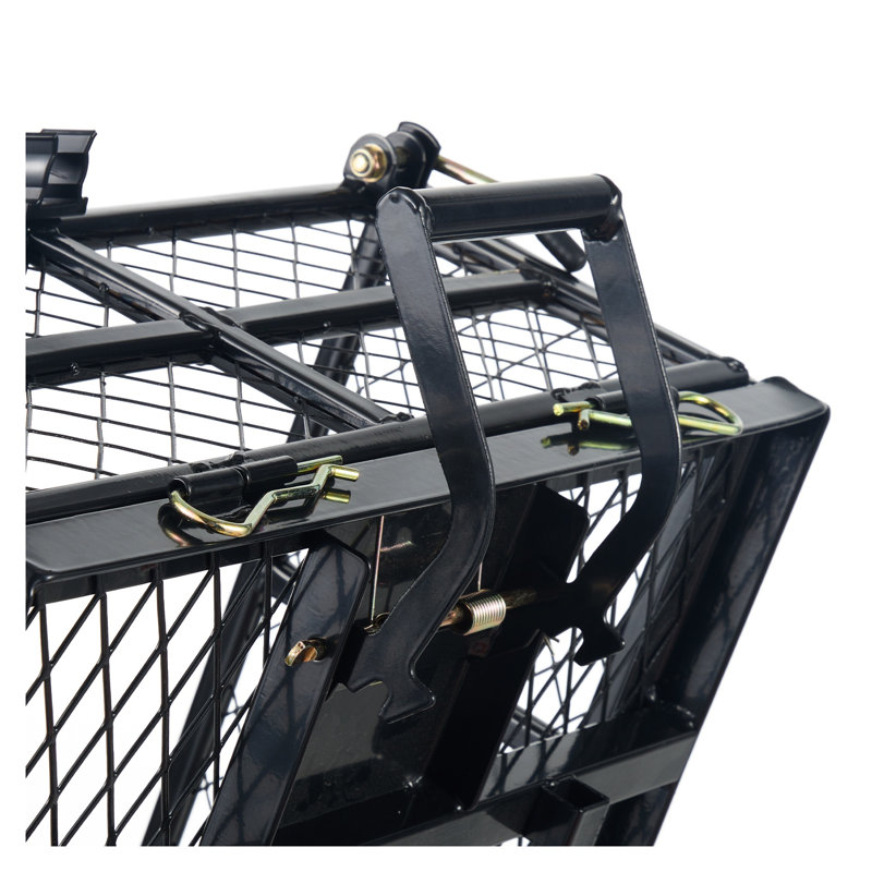 Chariot de jardinage en métal robuste avec côtés amovibles et pneus de 10 po - chariot utilitaire d'une capacité de 400 lb