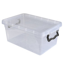 Superio Clear Storage Bins with Lid, 1.75 Qt. Stackable Plastic Deep  Storage Latch Box with Snap Lock Closure