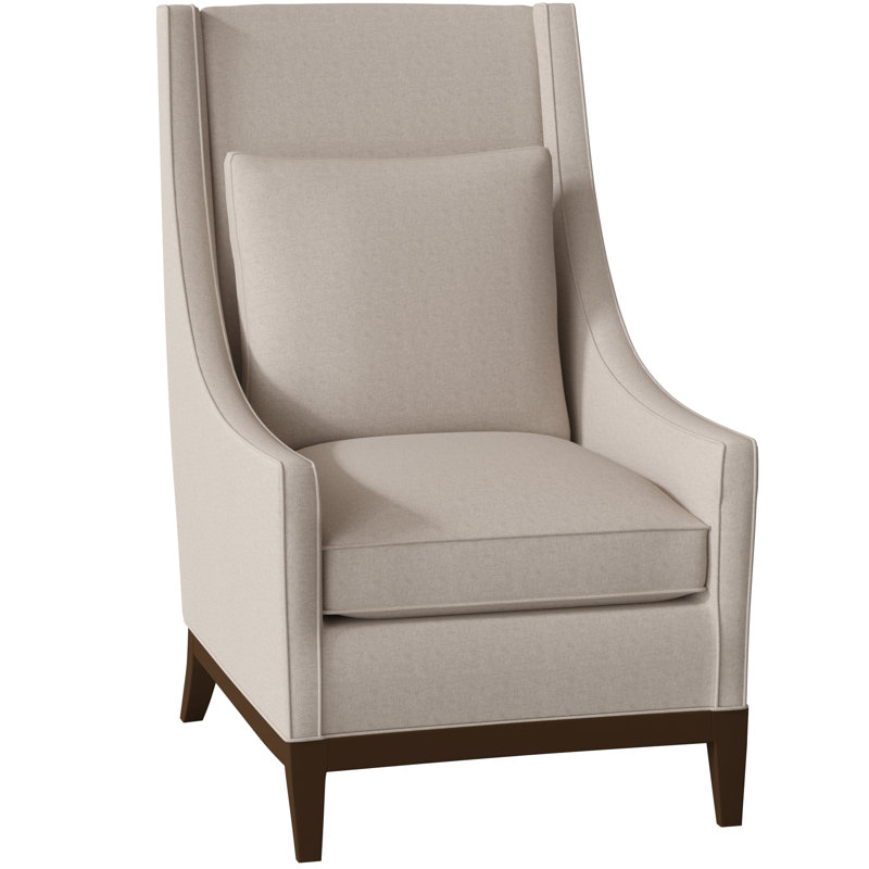 Eastside Wingback Chair, Avery Gray, Burnished Brown