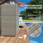 Porte-serviettes d'extérieur pour piscine avec tiroir et armoire, gris-391515062