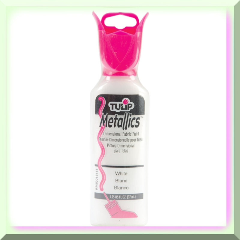 Pearl White Metallic Fabric Paint 1-1/4oz