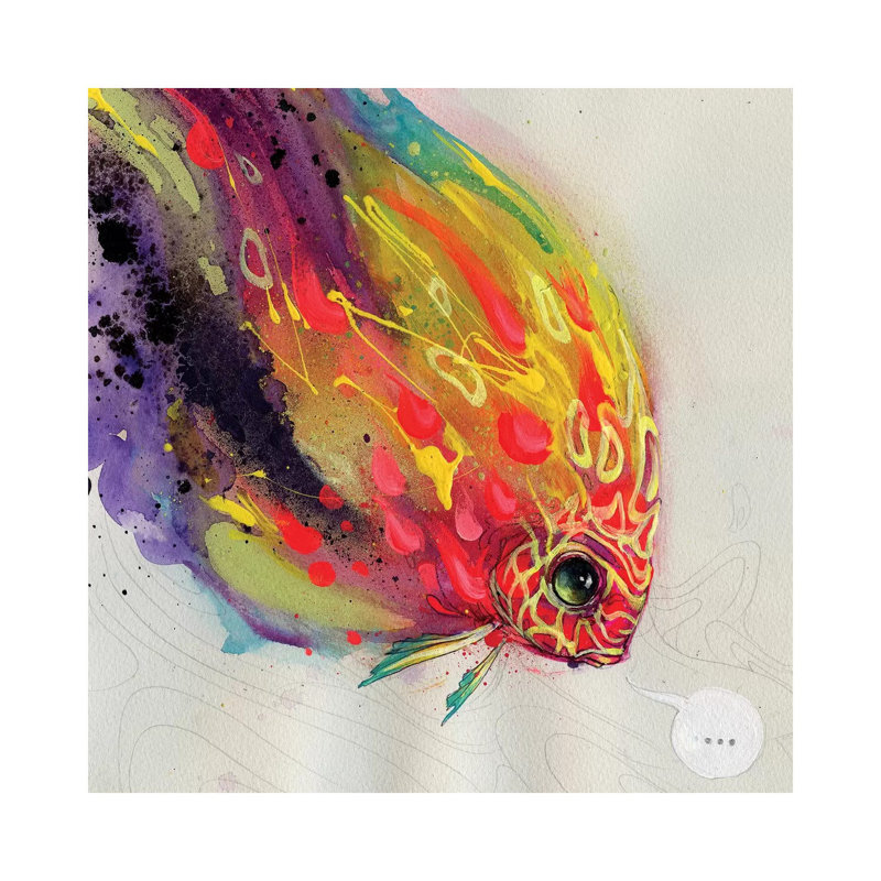 Liquid Lava by Swartz Brothers Art - Wrapped Canvas Painting, 30.48 cm H x 30.48 cm W