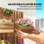 Wall-mounted Wooden Garden Planters with Trellis, Drainage Holes and 3 Planter Boxes for Patio-716978065