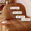 Canapé-coussin en cuir véritable brun caramel-950355499