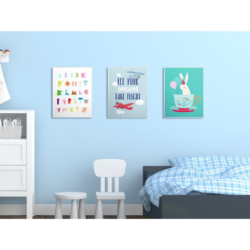 Collage de papier alphabet, art encadré Feeney, H 15 po x l 10 po x P 0,5 po, Plaque murale