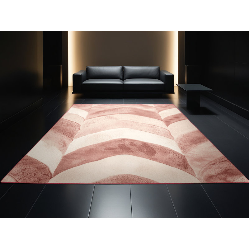 Tapis beige moderne et contemporain lavable à la machine Pryer, 8 x 12