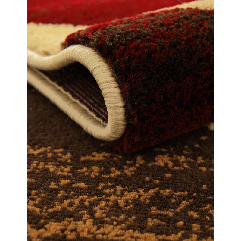 Ivetta Abstract Beige Area Rug, Octagon 7'10" x 7'10"