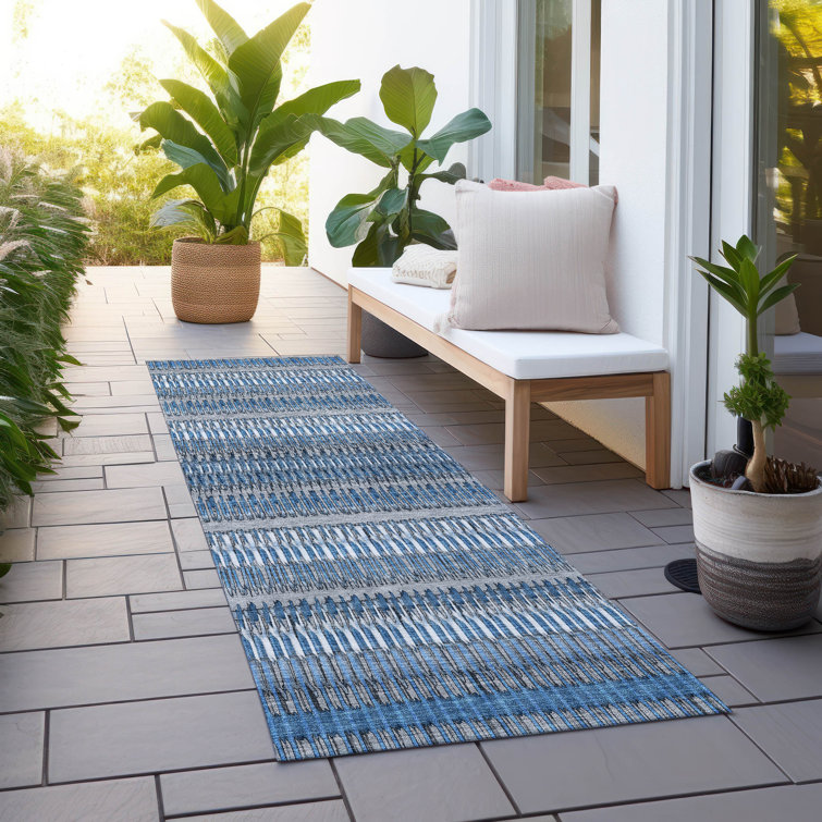 Jurnee Washable Striped Indoor / Outdoor Rug